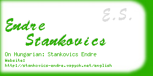 endre stankovics business card